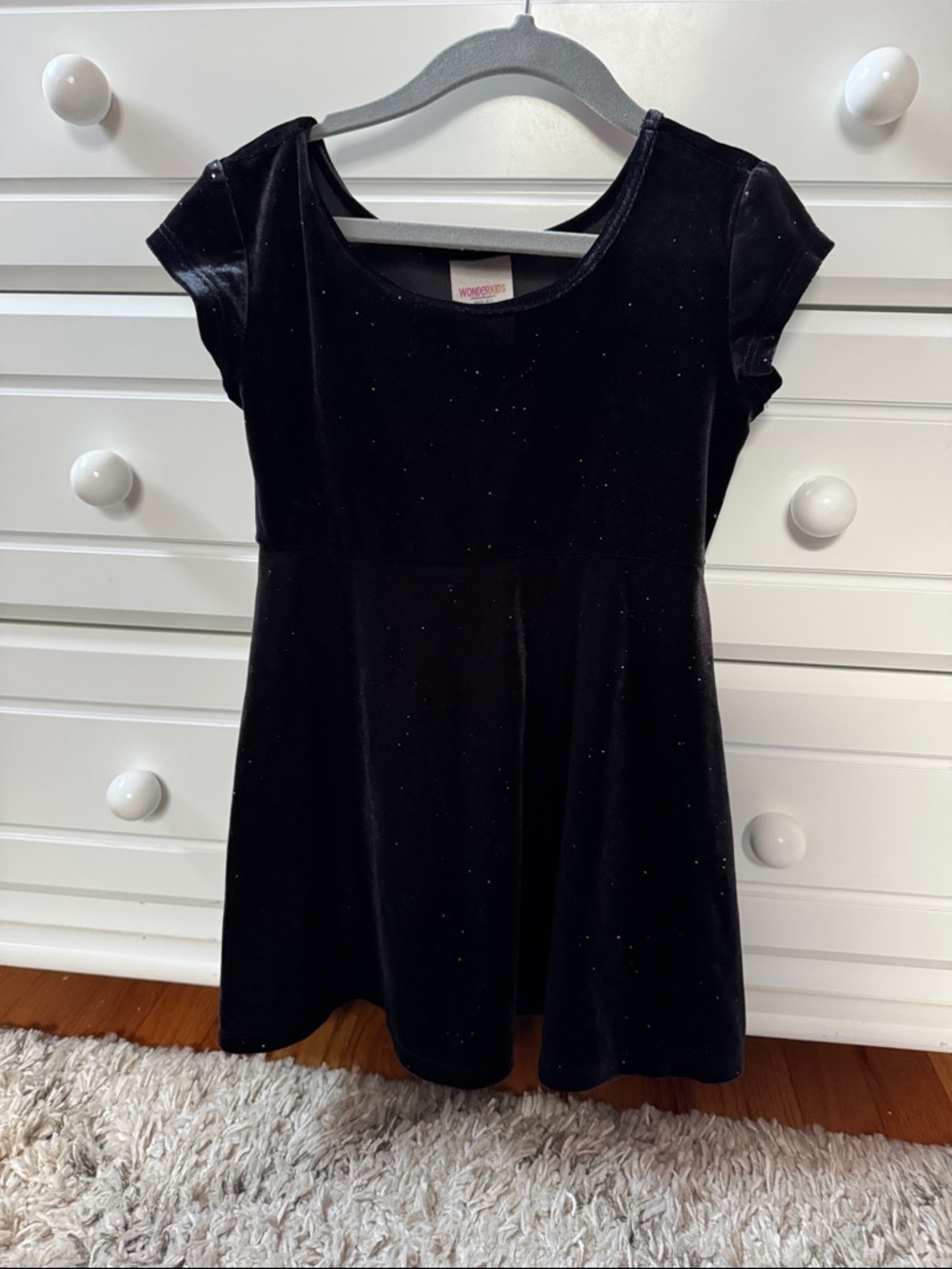 Wonderkids Black Velvet Sparkle Dress